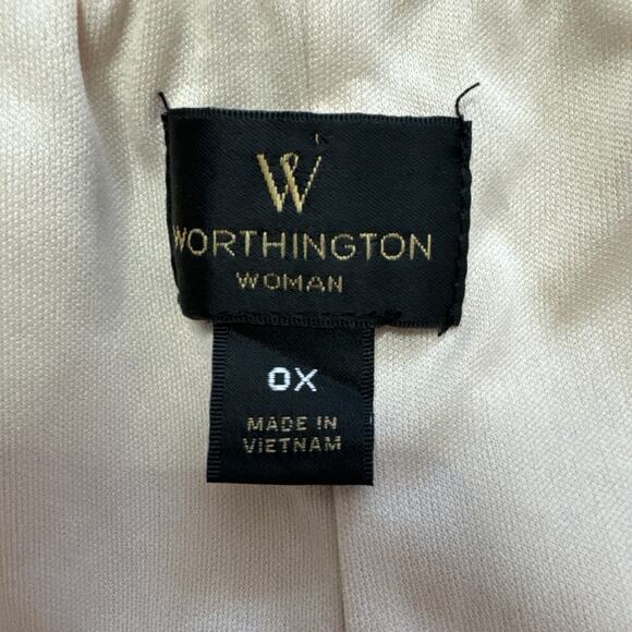 Worthington Woman 0X (XL) Gold Sequin Below Knee Skirt W Black Elastic Waistband - Picture 4 of 6